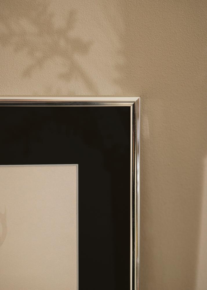 Rám Hliník Strieborný lesklý 40x50 cm - Pasparta Cierna 30x40 cm