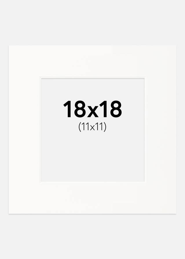 Pasparta Špinavobiela Biely stred 18x18 cm (11x11)