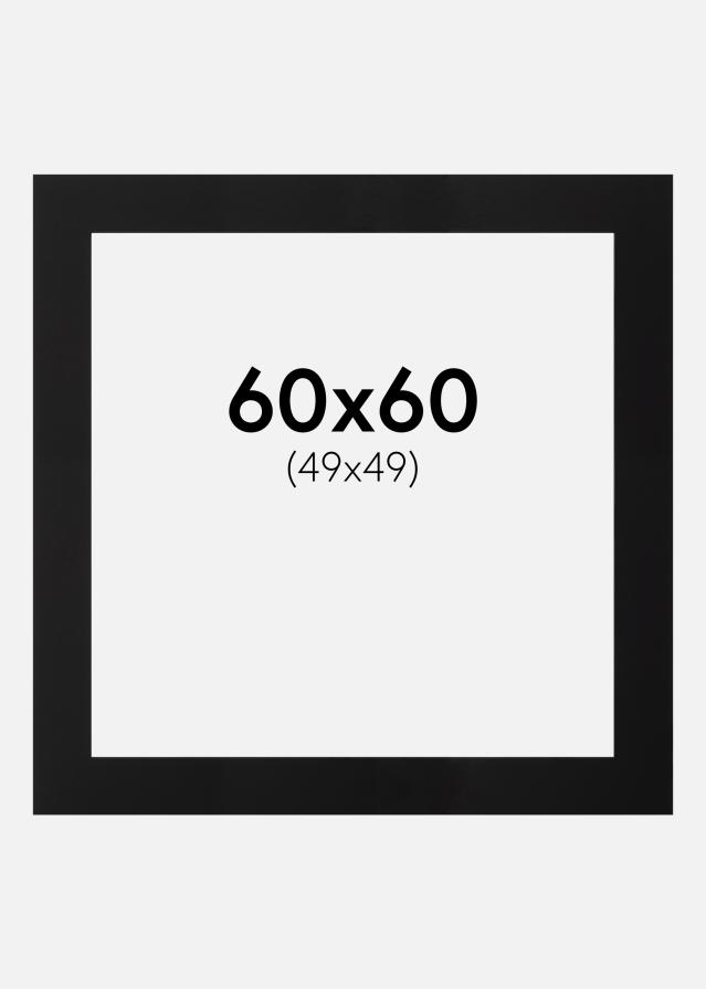 Pasparta Cierna Cierny stred 60x60 cm (49x49)