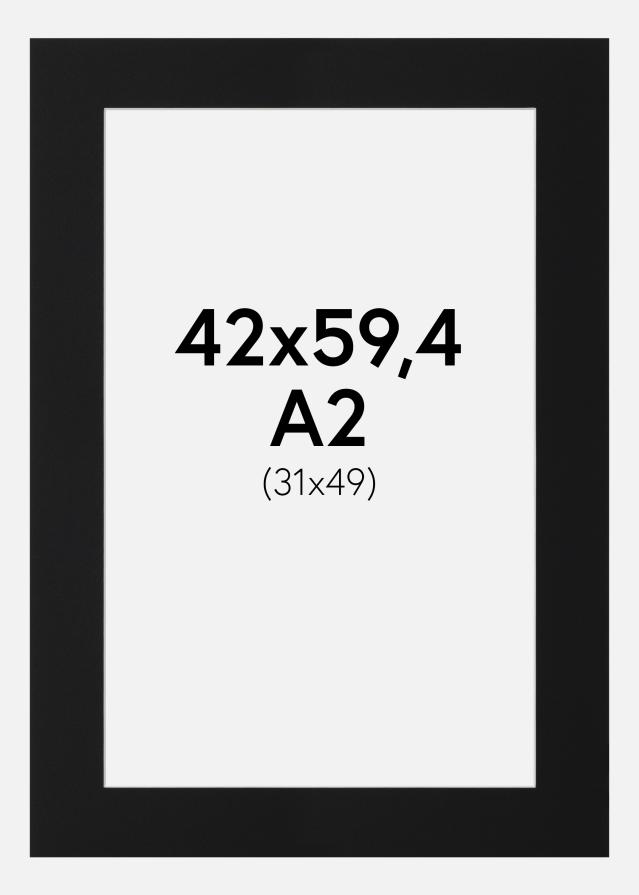 Pasparta Čierny Štandard (Biele Jadro) 42x59,4 cm (31x49)