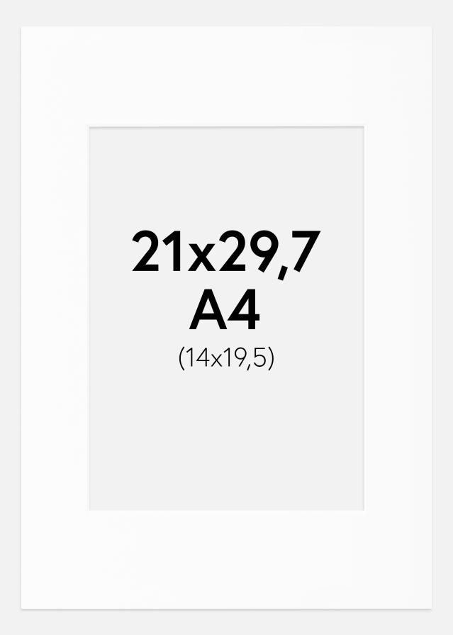 Pasparta Biela Štandardný Biely stred A4 21x29,7 cm (14x19,5)