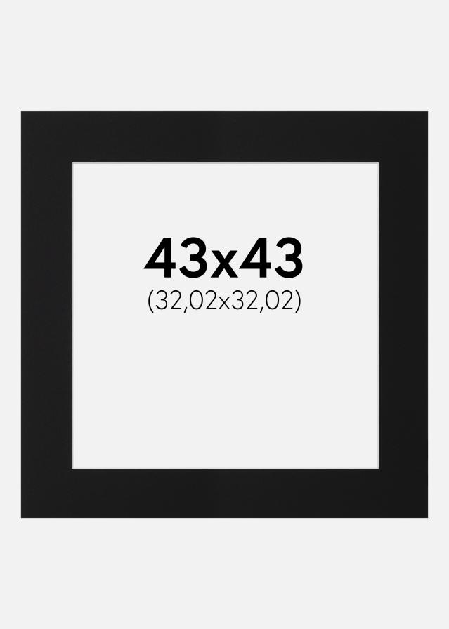 Pasparta Čierny Štandard (Biele Jadro) 43x43 cm (32,02x32,02)