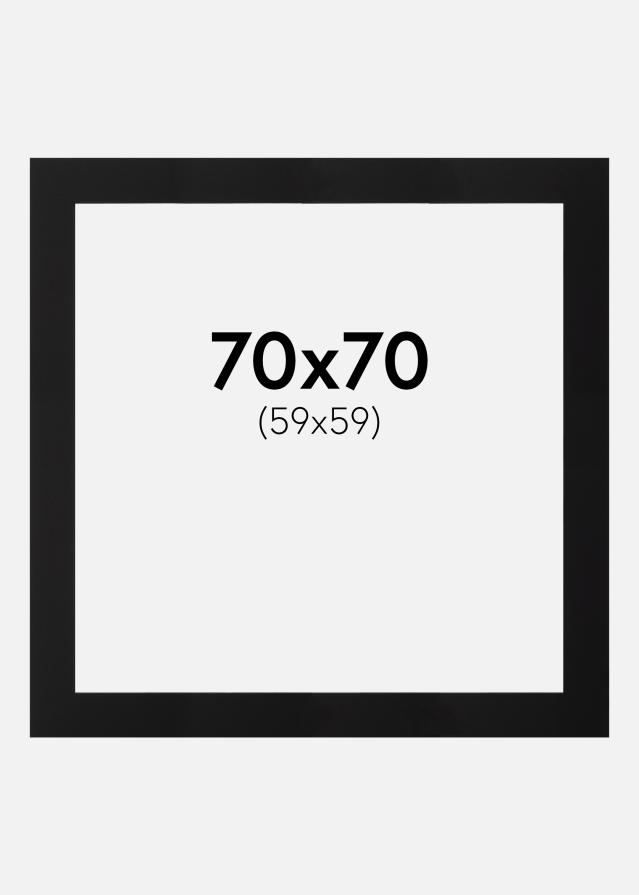 Pasparta Cierna Cierny stred 70x70 cm (59x59)