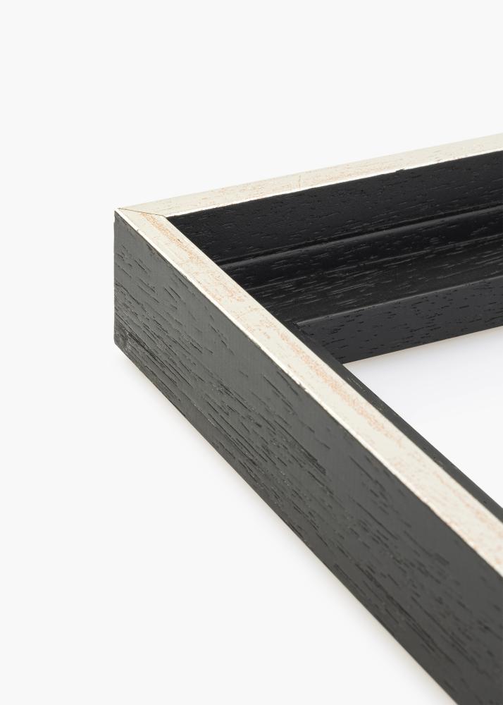 Rám pre obraz na plátne Lexington Cierna / Strieborná 30x30 cm