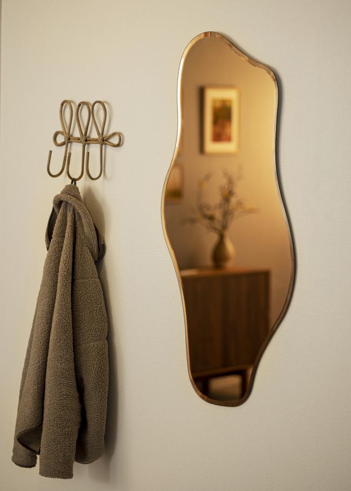 Zrkadlo Wave Rose Gold 55x110 cm