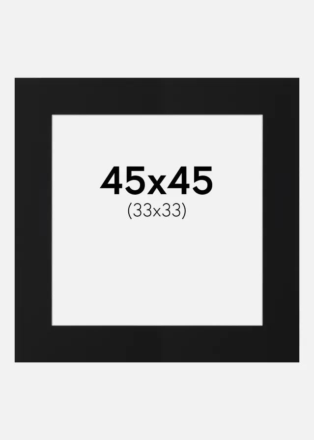 Pasparta Čierny Štandard (Biele Jadro) 45x45 cm (33x33)