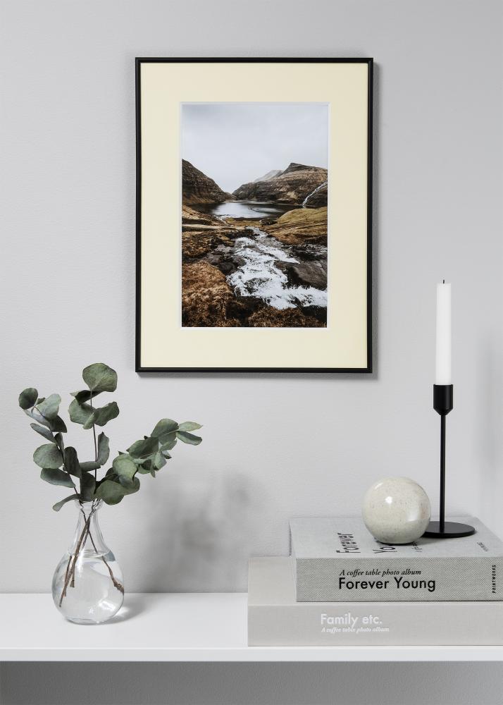 Pasparta Creme 3 mm Biely stred 21x30 cm (17x23)