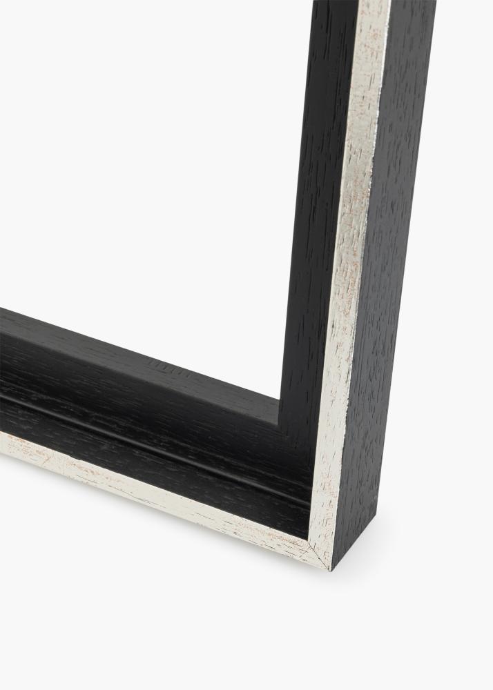 Rám pre obraz na plátne Lexington Cierna / Strieborná 30x30 cm