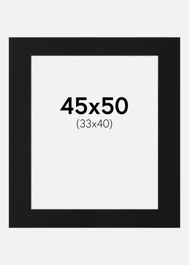 Pasparta Čierny Štandard (Biele Jadro) 45x50 cm (33x40)