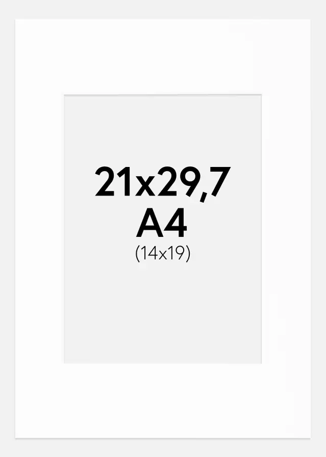 Pasparta Canson Biela Biely stred A4 21x29,7 cm (14x19,5)