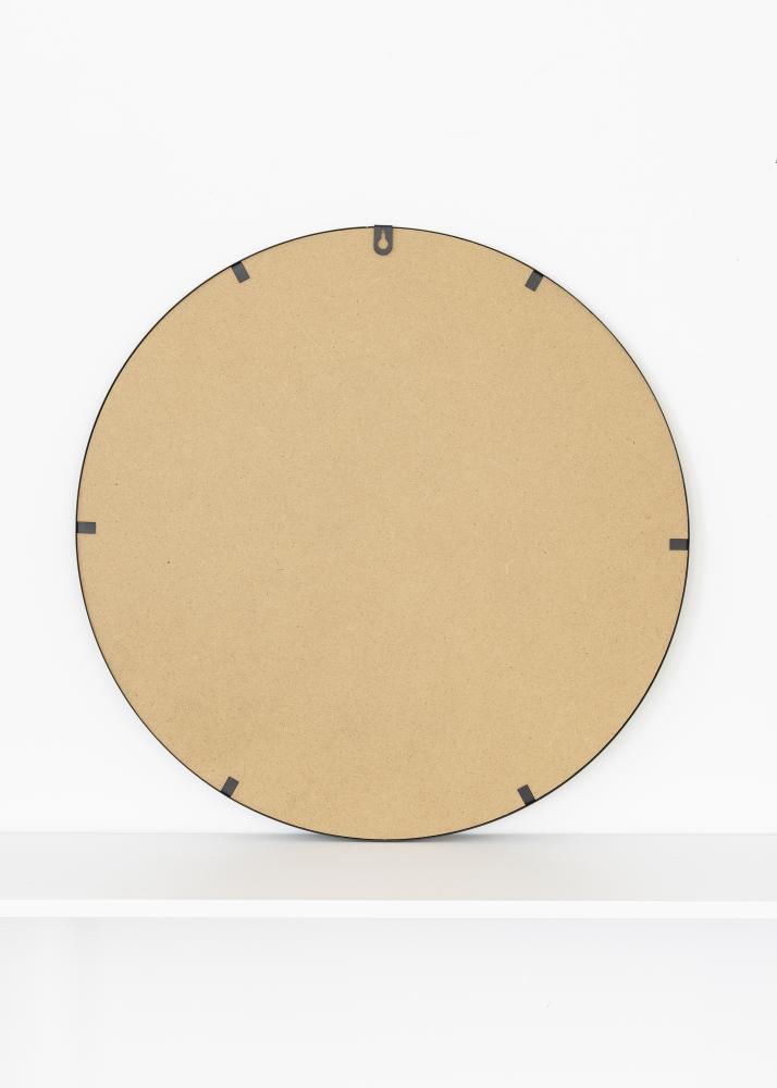 KAILA Okrúhly Zrkadlo Triangles - Cierna 55 cm Ø