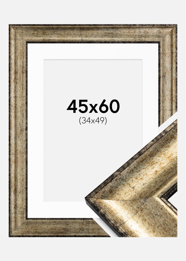 Rám Saltsjöbaden Antická zlatá 45x60 cm - Pasparta Biela 35x50 cm