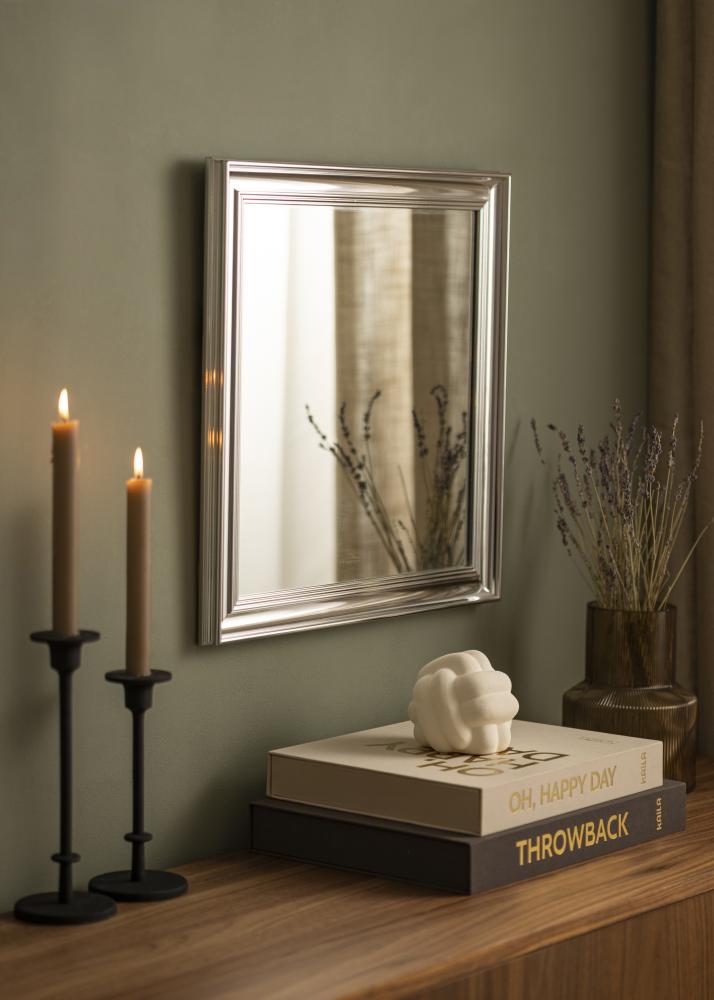 Zrkadlo Alice Strieborná 40x40 cm