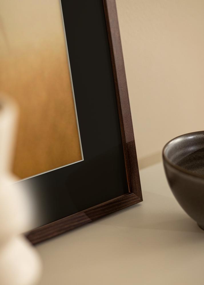 Rám E-Line Orech 30x40 cm - Pasparta Cierna 20x28 cm