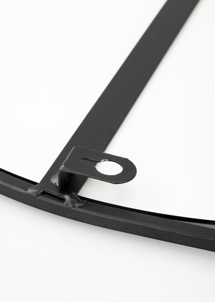 KAILA Okrúhly Zrkadlo s polica - Cierna 35x55 cm