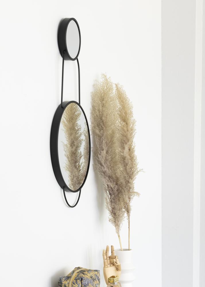 KAILA Zrkadlo Combination - Cierna 35x71 cm