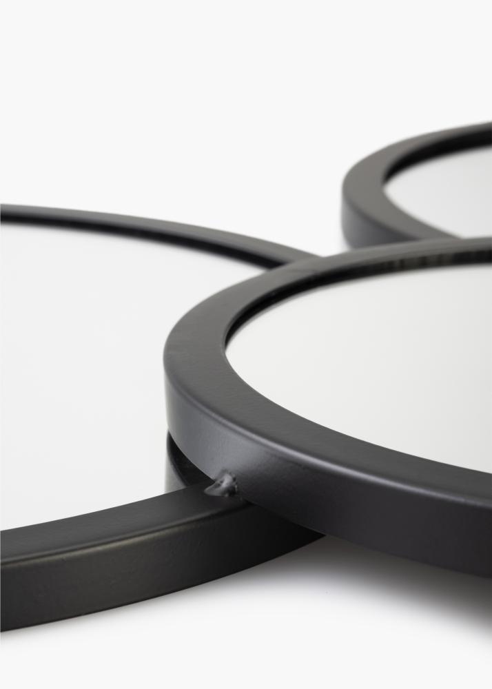 KAILA Zrkadlo Bubbles - Cierna 72x43 cm