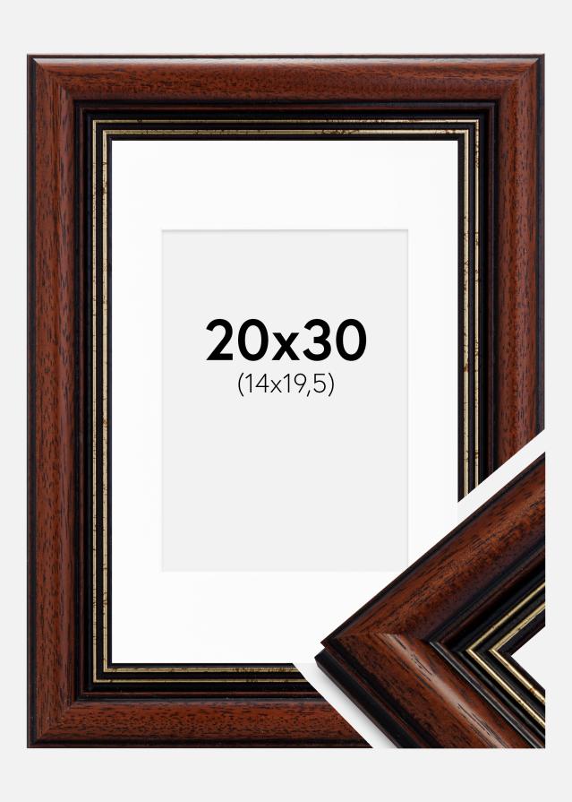 Rám Old Retro 20x30 cm - Pasparta Biela 15x21 cm (A5)