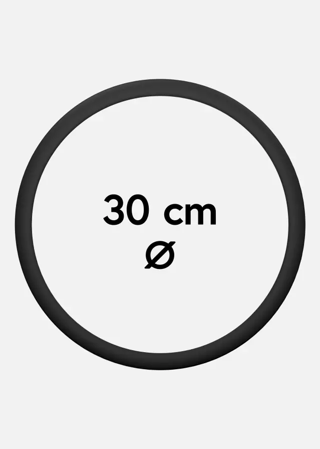 Okrúhly Rám Akrylové sklo Cierna 30 cm Ø