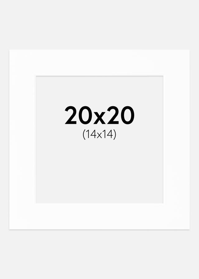 Pasparta Canson Biela Biely stred 20x20 cm (14x14)