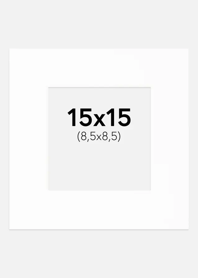 Pasparta Canson Biela Biely stred 15x15 cm (8,5x8,5)