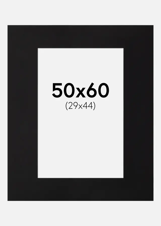 Pasparta Canson Cierna Biely stred 50x60 cm (29x44)