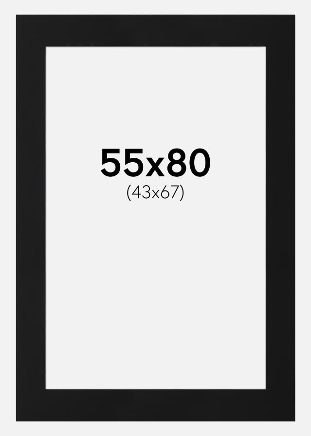 Pasparta Čierny Štandard (Biele Jadro) 55x80 cm (43x67)