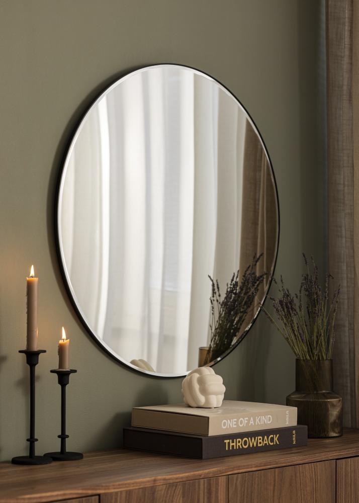 Zrkadlo Prémium Black Circle 80 Ø