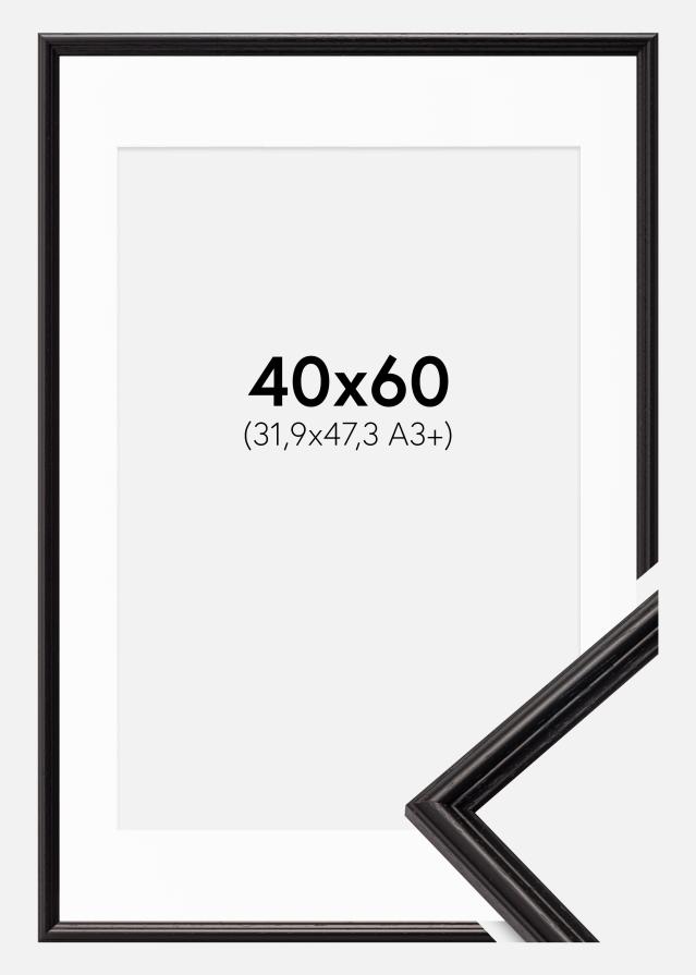 Rám Horndal Cierna 40x60 cm - Pasparta Biela 32,9x48,3 cm (A3+)