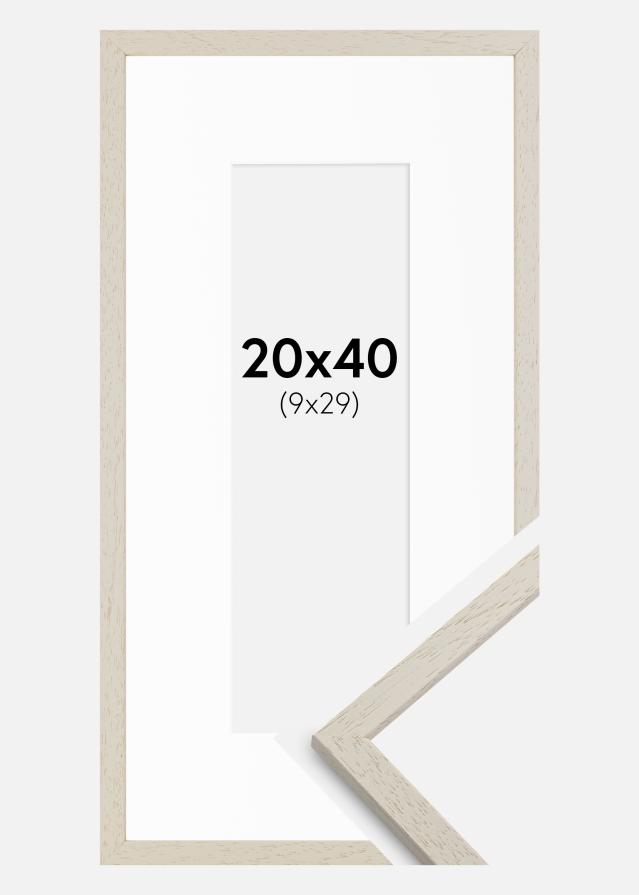 Rám Edsbyn Piesoková farba 20x40 cm - Pasparta Biela 10x30 cm