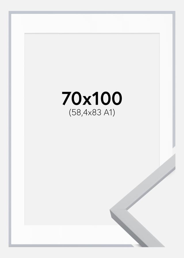 Rám Oslo Biela 70x100 cm - Pasparta Biela 59,4x84 cm (A1)