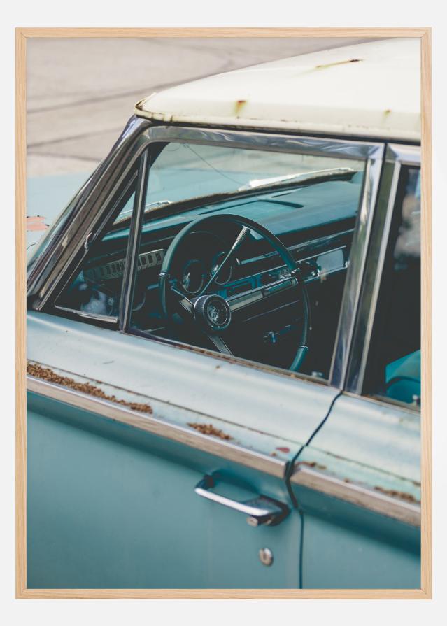 Old Blue Car Plagát