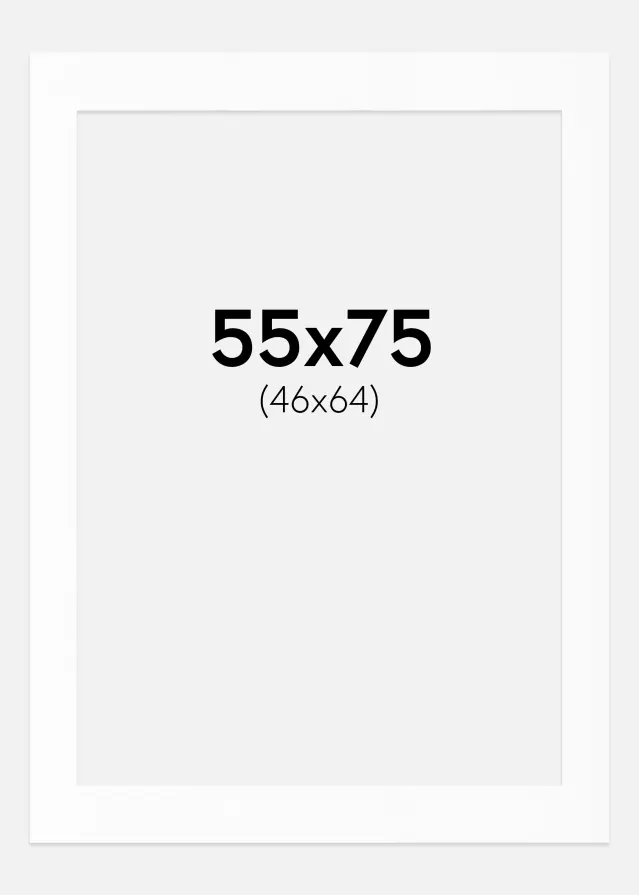 Pasparta Biely Štandard (Biele Jadro) 55x75 cm (46x64)