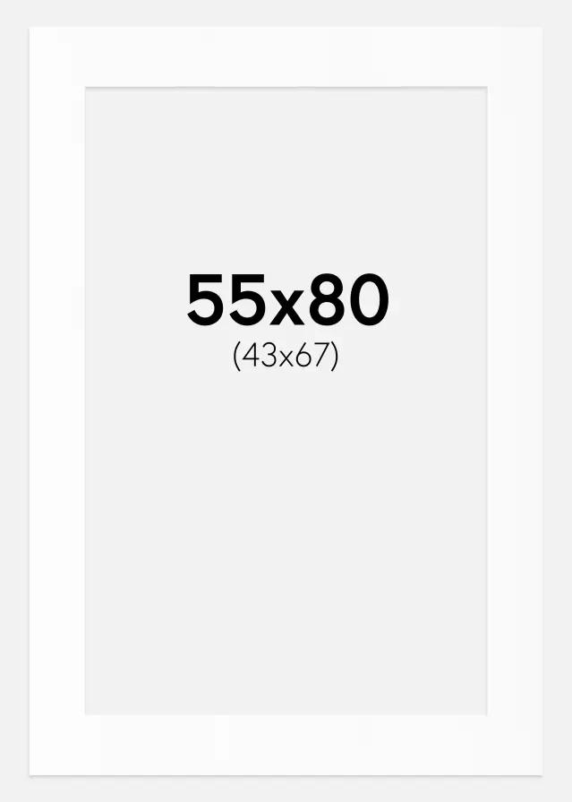 Pasparta Biely Štandard (Biele Jadro) 55x80 cm (43x67)