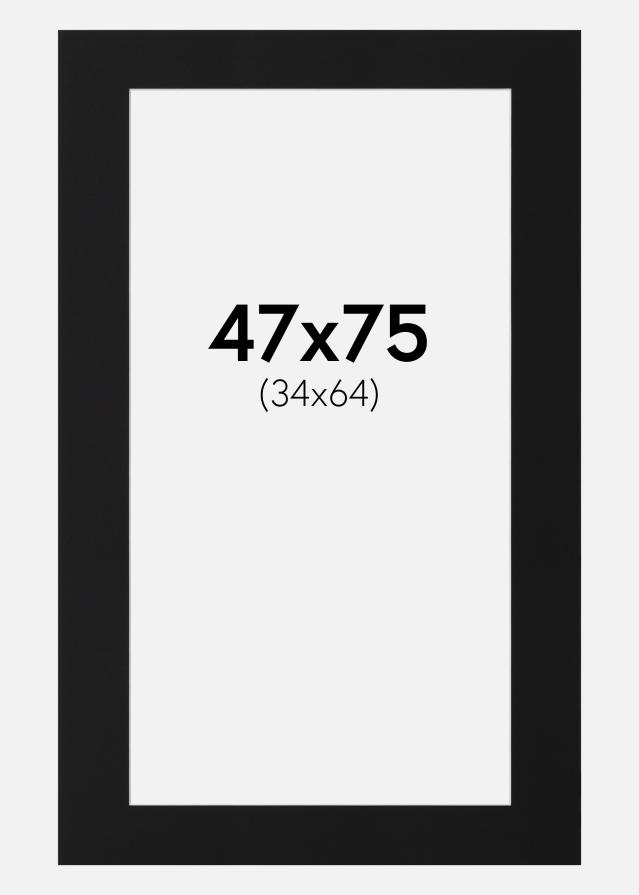 Pasparta Čierny Štandard (Biele Jadro) 47x75 cm (34x64)