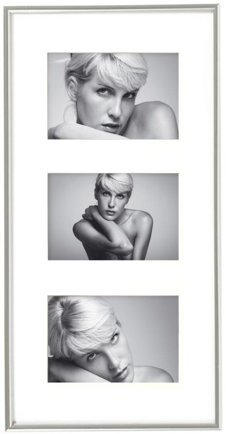 Galeria Multirám Strieborná - 3 Obrazy (10x15 cm)