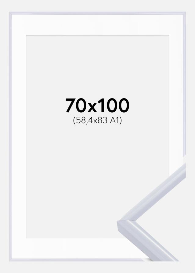Rám Victoria Biela 70x100 cm - Pasparta Biela 59,4x84 cm (A1)