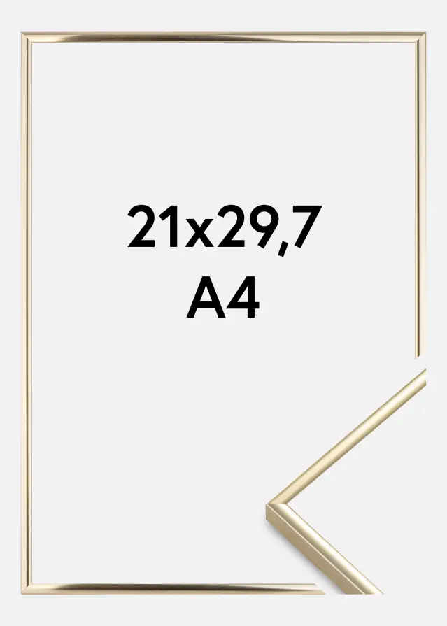 Rám Visby Akrylové sklo Zlatý lesklý 21x29,7 cm (A4)