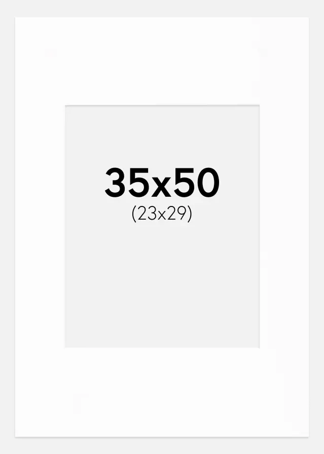 Pasparta Canson Biela Biely stred 35x50 cm (23x29)