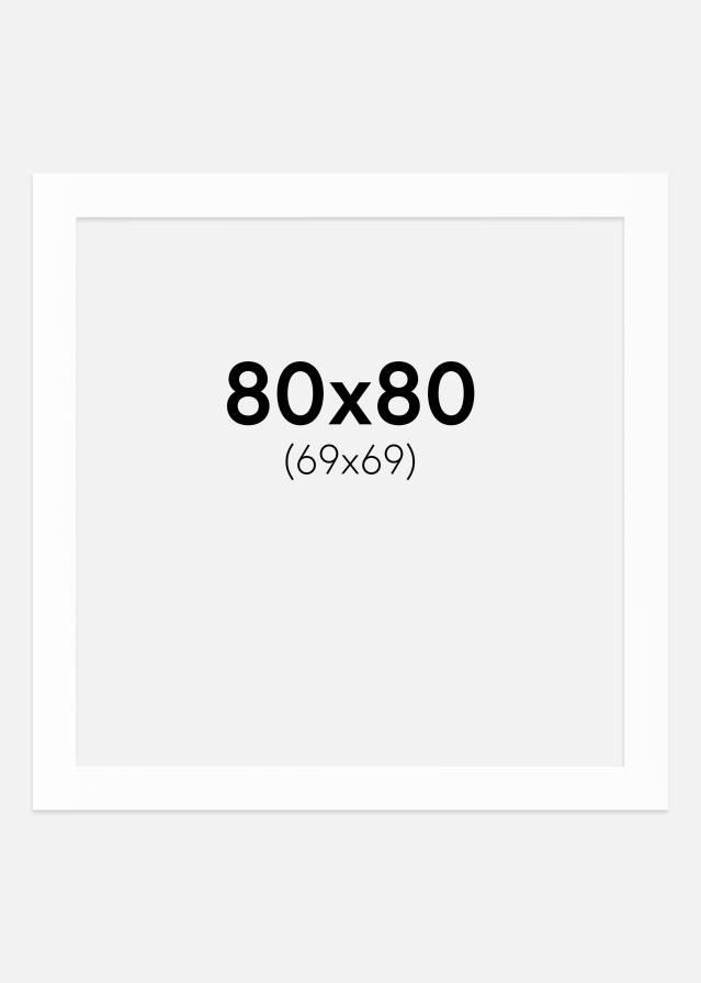 Pasparta Biela Biely stred 80x80 cm (69x69)