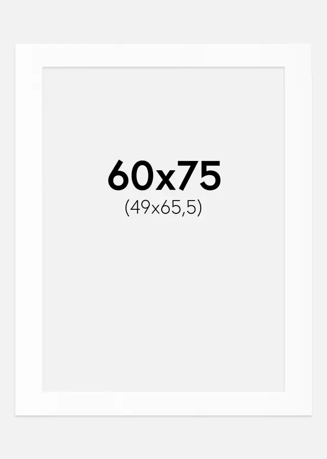 Pasparta Biely Štandard (Biele Jadro) 60x75 cm (49x65,5)
