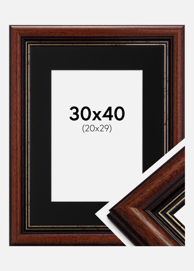 Rám Old Retro 30x40 cm - Pasparta Cierna 21x30 cm