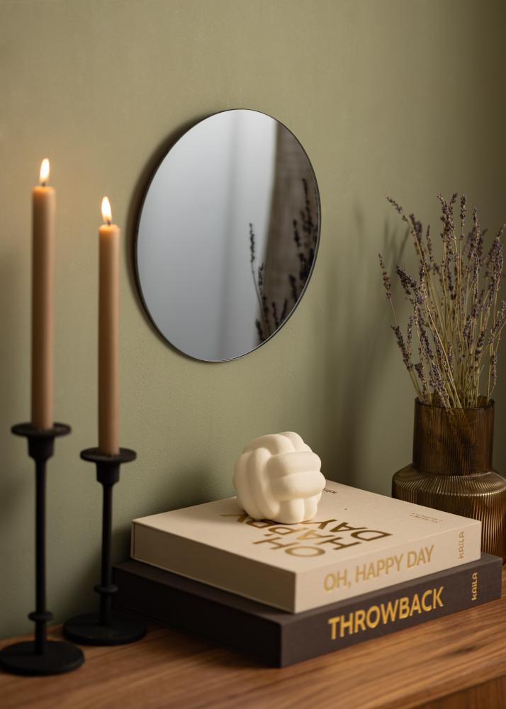 KAILA Okrúhly Zrkadlo Smoked Grey 30 cm Ø