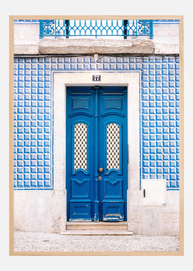Blue Lisbon Door Plagát
