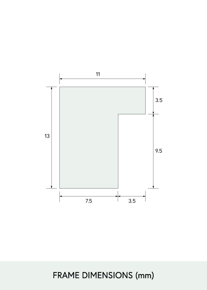 Rám úzky dub akrylové sklo 32x32 cm