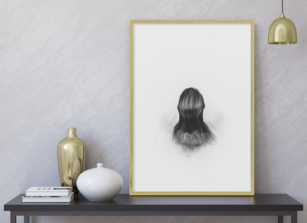 Rám Plagát Frame Aluminum Gold 70x100 cm - Pasparta Cierna 59,4x84 cm (A1)