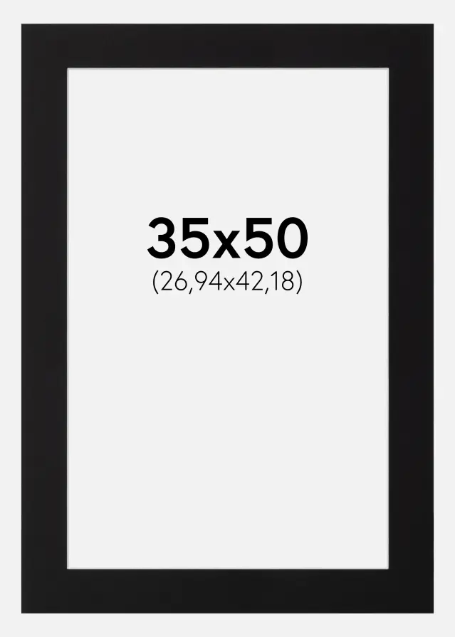 Pasparta Cierna Štandardný Biely stred 35x50 cm (26,94x42,18)