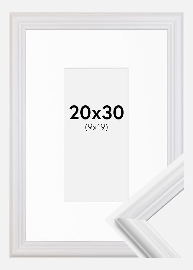 Rám Siljan Biela 20x30 cm - Pasparta Biela 10x20 cm
