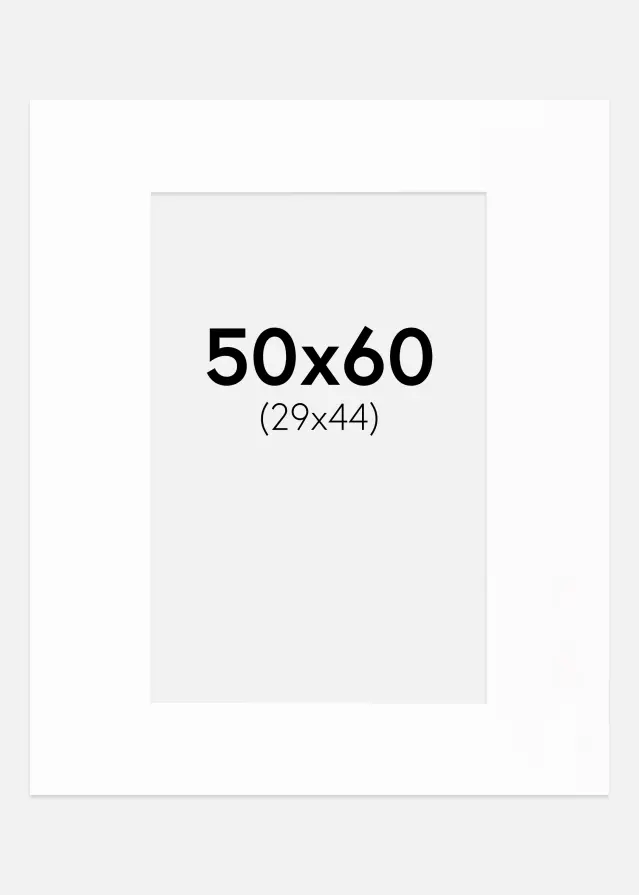 Pasparta Canson Biela Biely stred 50x60 cm (29x44)