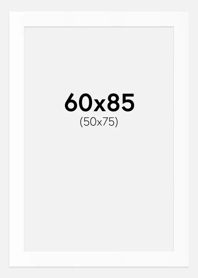 Pasparta Biely Štandard (Biele Jadro) 60x85 cm (50x75)